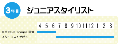 3年目ジュニアスタイリスト